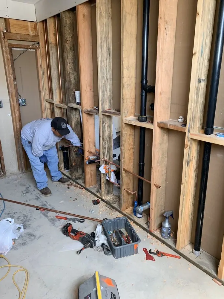 Commercial rough-in plumbing for Water Heater Replacement in San Pasqual Valley